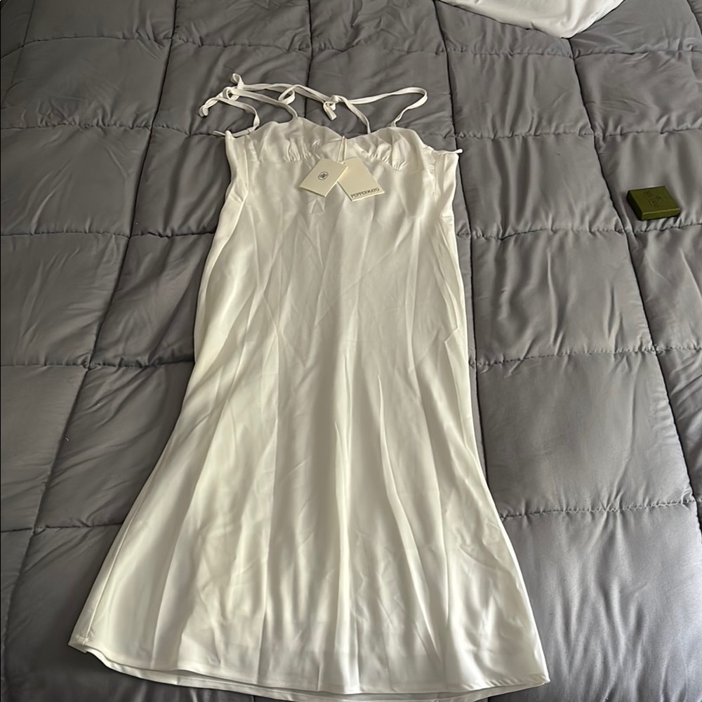 Peppermayo White Chemise with Lace Detail